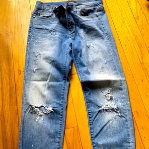 Judy Blue distressed girlfriend jeans